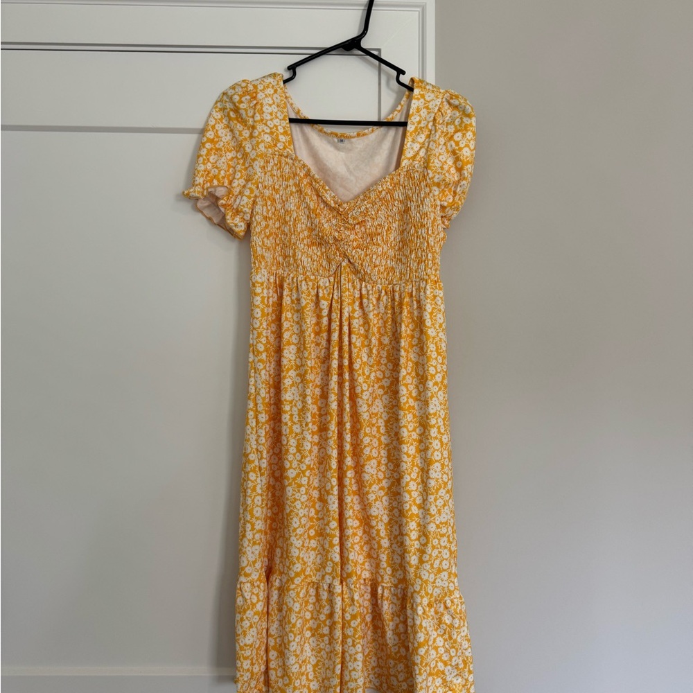Floral Yellow Maternity Dress